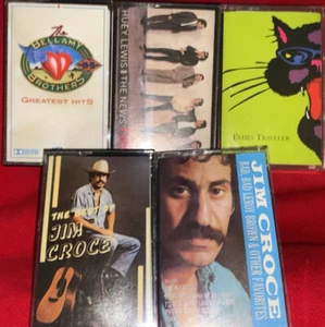 Lot Of 5-Cassette Tapes by Huey Lewis, Blues Traveler, Jim Croce  - Picture 1 of 5