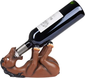 BRUBAKER Wine Bottle Holder Thirsty Horse - Drunk Animals - Polyresin - Picture 1 of 10