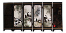 Wooden 6-section Folding Chinese Traditional Art Screen Table Divider Art SEALED