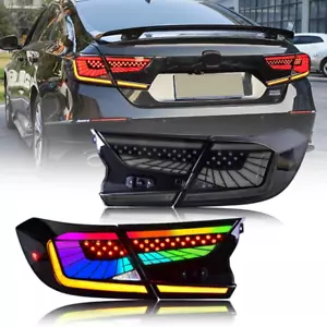 Luces traseras RGB para Honda Accord 18-22 LED señal de giro secuencial DRL arranque - Imagen 1 de 8
