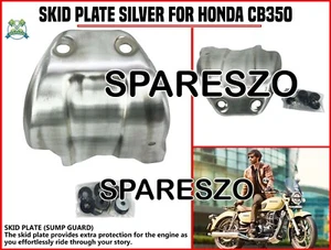"SKID PLATE, SILVER" FIT FOR HONDA CB350 - Picture 1 of 19