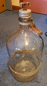 Antique Glass Kerosene Bottle w/Top Garage Automobile Home Decor Farmhouse - Picture 1 of 18
