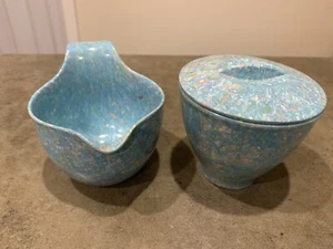 Melamine Confetti Dishware Creamer And Sugar Northern Boston Made in USA - Bild 1 von 4