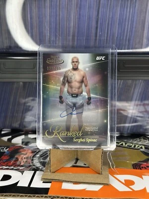 2024 Topps Gold Label UFC Serghei Spivac Ranked Ink Auto /299 - Image 1 of 3