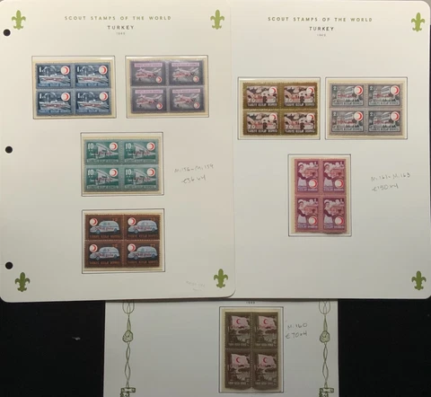Turkey #Mi156-Mi163 MNH Blocks CV€1000.00 Obligatory Tax Crescent [RA139-RA146] Cover
