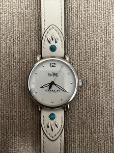 COACH 14502702 Delancey White Dial Leather Strap Women's Watch - Picture 1 of 7