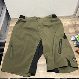 Zoic Ether tarnfarben grün Mountainbike Radfahren Tech Shorts Größe 2XL verstellbarer Bund - Bild 1 von 10