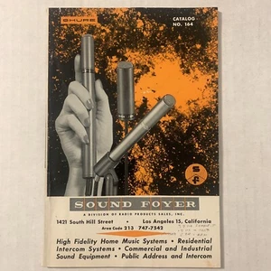 Vintage 1963 Shure Audio Catalog Sound Foyer Los Angeles McIntosh Harman Kardon - Picture 1 of 18
