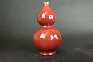 Sang de Boeuf double gourd vase chinese porcelain  18th / 19th Ct  32 cm perfect - Picture 1 of 14