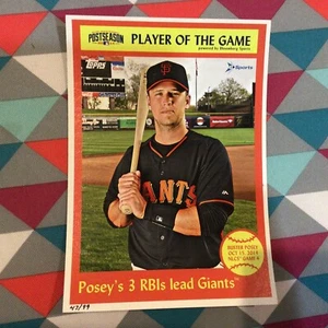 Buster Posey giants 47/99 made 2014 Topps 5x7 Player of the Game postseason - Picture 1 of 2