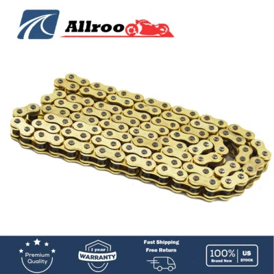 520 x114 ATV motocicleta 520 paso 114 eslabones con junta tórica cadena de transmisión color dorado Foto 1 de 4