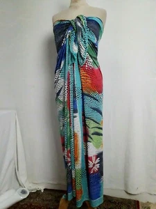 GF07 Châle étole chèche paréo BOTTO BOUTIQUE polyamide 132x140cm shawl sarong - Imagen 1 de 8