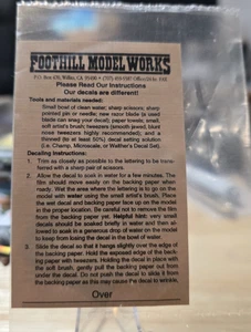 Foothill Model Works The Iron Horse Press Decal - Picture 1 of 3