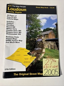 Loudoun County Virginia Street Map 2005 ADC Charles Town Harper’s Ferry WV Atlas - Imagen 1 de 12