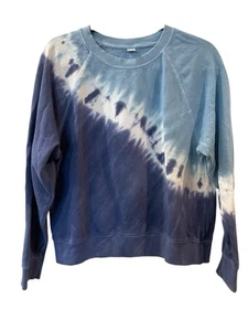 OLD NAVY Women’s Blue Tie Dye Crew Neck Pullover Sweatshirt Size: Medium - Picture 1 of 5