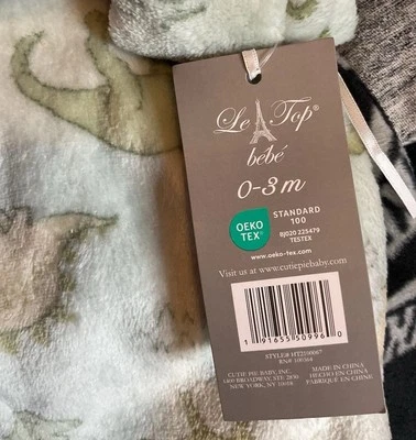 Le Top Bebe Baby Súper Suave Vellón Con Capucha Una Pieza, Talla 0 - 3 Meses Foto 1 de 4