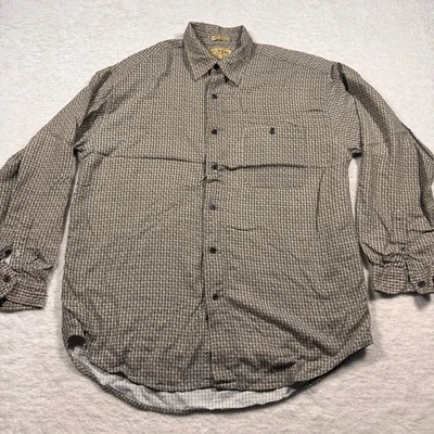 ME SPORT мужской большой пуговицах рубашка с длинным рукавом вискозы коричневый геометрический узор - Изображение 1 из 4