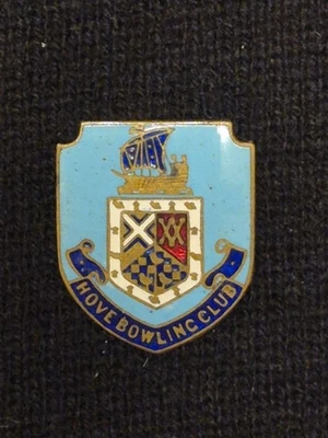 Vintage Enamel Badge of Hove Bowling Club, East Sussex  - Image 1 of 3