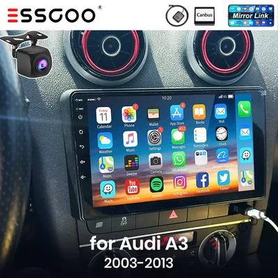 Apple Carplay For Audi A3 8P 2003-2012 S3 Android14 Car Stereo Radio GPS Nav AHD - Image 1 of 4