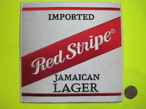 TOPPA BIRRA STRISCIA ROSSA GRANDE GIAMAICANA LAGER BIRRA BACK SIZE GUARDA E ACQUISTA ORA* - Foto 1 di 12