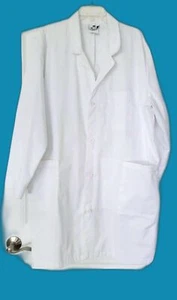 Meta Men's 5-Pocket Twill 38" White Lab Coat Size 50 - Picture 1 of 4