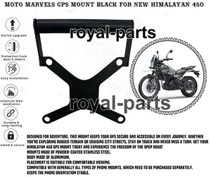 "MOTO MARVELS GPS MOUNT, BLACK" FIT FOR ROYAL ENFIELD NEW HIMALAYAN 450 - Picture 1 of 11