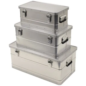 MFH Transportkisten Alu 3er Set Aluminiumbox Box Kiste Alukiste Kasten Camping - Bild 1 von 2