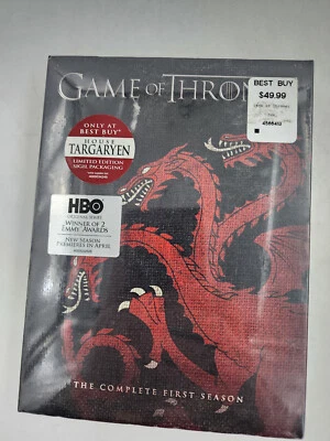 Game of Thrones Complete 1st Season DVD BestBuy House Targaryen Sigil Sealed - Image 1 of 4