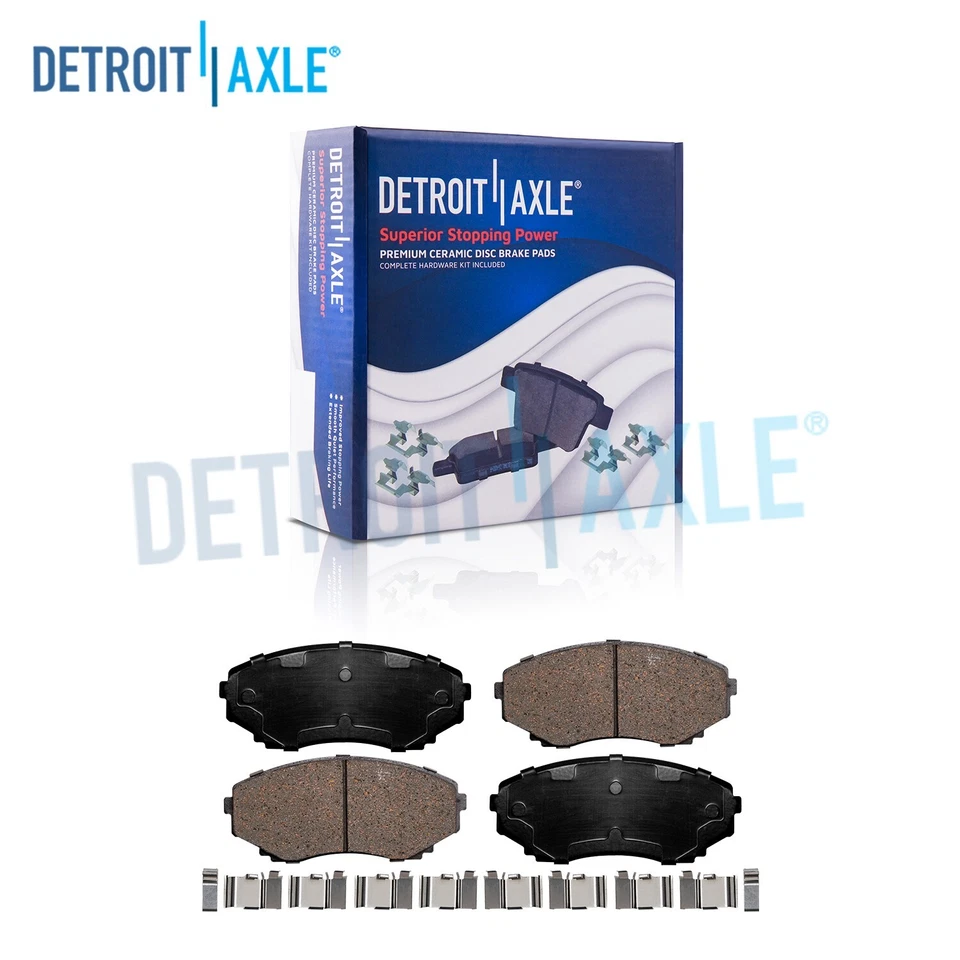Front Ceramic Brake Pads with Hardware Kit for 1996 - 2006 Mazda MPV - Image 1 of 4