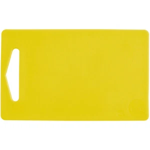 Choice 10" x 6" x 3/8" Yellow Polyethylene Cutting Board - Picture 1 of 2