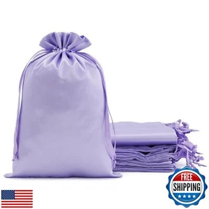 Tapleap Purple Satin Cloth Gift Bags, For Kids Classroom, Wedding, Birthday, - Picture 1 of 4