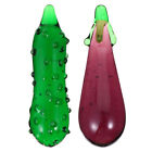 2 Pcs Mini Vegetable Ornaments Glass Statue Artificial Plants