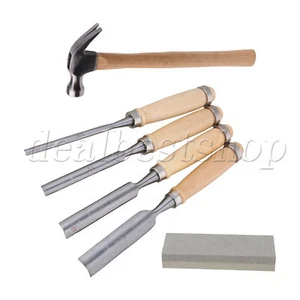4 x Semicircle Wood Chisels Suitable for Woodworking Personal DIY Carving - Picture 1 of 8