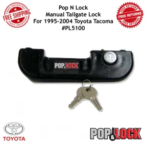 Pop N Lock Black Traditional Design Manuel Tailgate Lock For 95-04 Toyota Tacoma - Picture 1 of 5