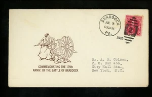US FDC #688 Mauck M-5 1930 Braddock PA Battle of Braddock  - Picture 1 of 2
