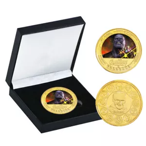 Moneda de colección de monedas conmemorativas Thanos de The Avengors de 1 pieza regalo en caja - Imagen 1 de 3