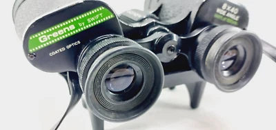 Vintage Greens By Swift Binoculars 8 X 40 Wide Angle 446ft. af 1000yds. J-B 139 - Image 1 of 4