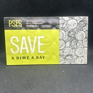 Philadelphia Saving Fund Society Green $3 Silver Mercury Dime Saver Folder - Picture 1 of 4