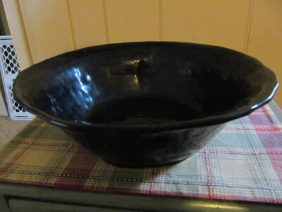 Elite Global Solutions 黑色大理石纹三聚氰胺碗 14.5 英寸长 x 14.25 英寸 x 4。 — 第 1/4 张图片