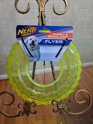 Nerf Dog Rubber Tire Flyer Toy 10" Frisbee Lightweight Durable Floats 8” - Image 1 of 4