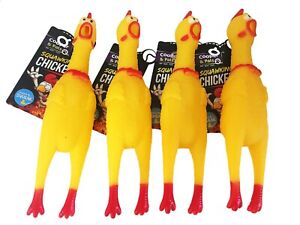 DOG CHEW PUPPY PLAY TOY SQUEAKY STRONG TOUGH LATEX/RUBBER DUCK/CHICKEN
