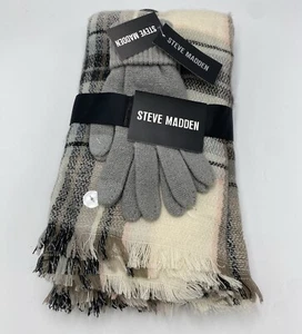 Steve Madden Women’s Comfy Winter Glove And Blanket Wrap 2 Piece Set - Picture 1 of 5