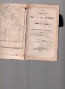 Ancient Historical Records of Norwalk, Conn. With a Plan of the Ancient - Imagen 1 de 5