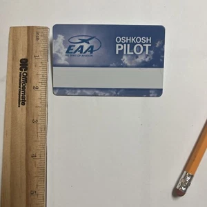 EAA Pilot Name Tag Oshkosh The Spirt Of Aviation Pin On Badge Type 1 - Picture 1 of 2