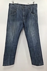 Levi Strauss 569 Jeans Size 36 High Rise Med Wash Straight Leg Flap Back Pockets - Picture 1 of 14