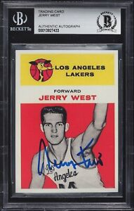 JERRY WEST SIGNED / AUTO ROOKIE CARD BAS BGS AUTHENTIC AUTO RARE!!