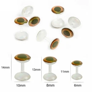 25pc Fly Tying Matrial 4D Fish Eye Dumbbell 6/8/10mm Realistic Resin Eyes - Picture 1 of 4