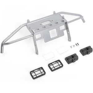 RC4WD VVV-C0929 Guardian Steel Front Winch Bumper Silver w/ Lights : SCX10 II - Picture 1 of 7
