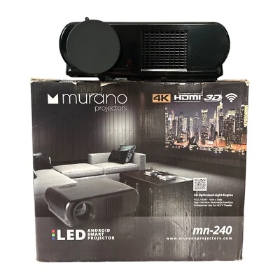 MURANO mn-240 LED Android Smart Projector 4K HDMI 3D - Image 1 of 4
