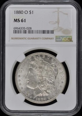 1880-O Morgan Dollar S$1 NGC MS61 - Image 1 of 4